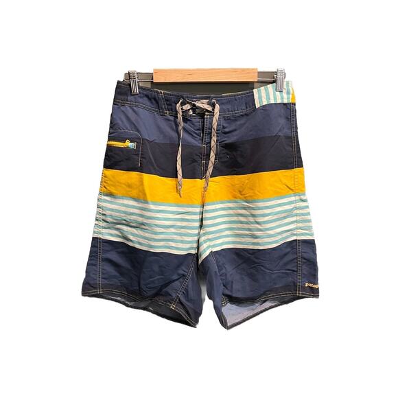 Patagonia Other - Patagonia Multicolor Striped Men's Activewear Board Swim Shorts Size 31